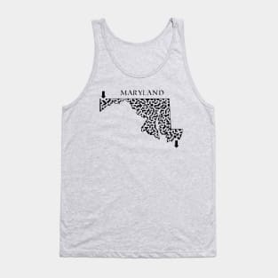 Maryland State Outline Maze & Labyrinth Tank Top